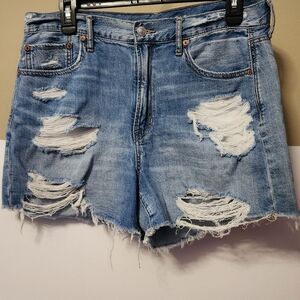 Distressed American Eagle Denim Shorts Size 10